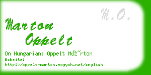 marton oppelt business card